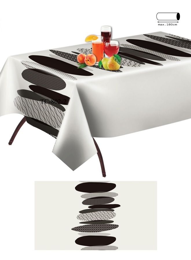 PVC or PEVA WITH NONWOVEN or FLANNEL TABLECLOTH