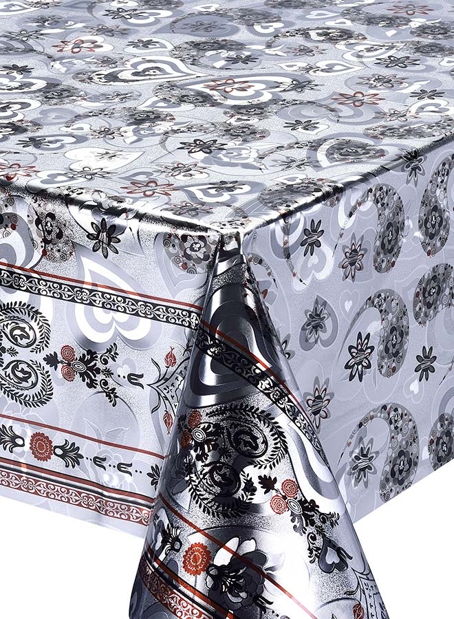 PVC Double gold or silver printing embossing tablecloths